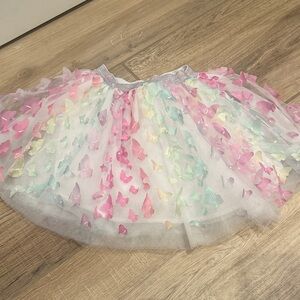 Lola+The Boys Size 6 Pastel Butterfly Tulle Skirt